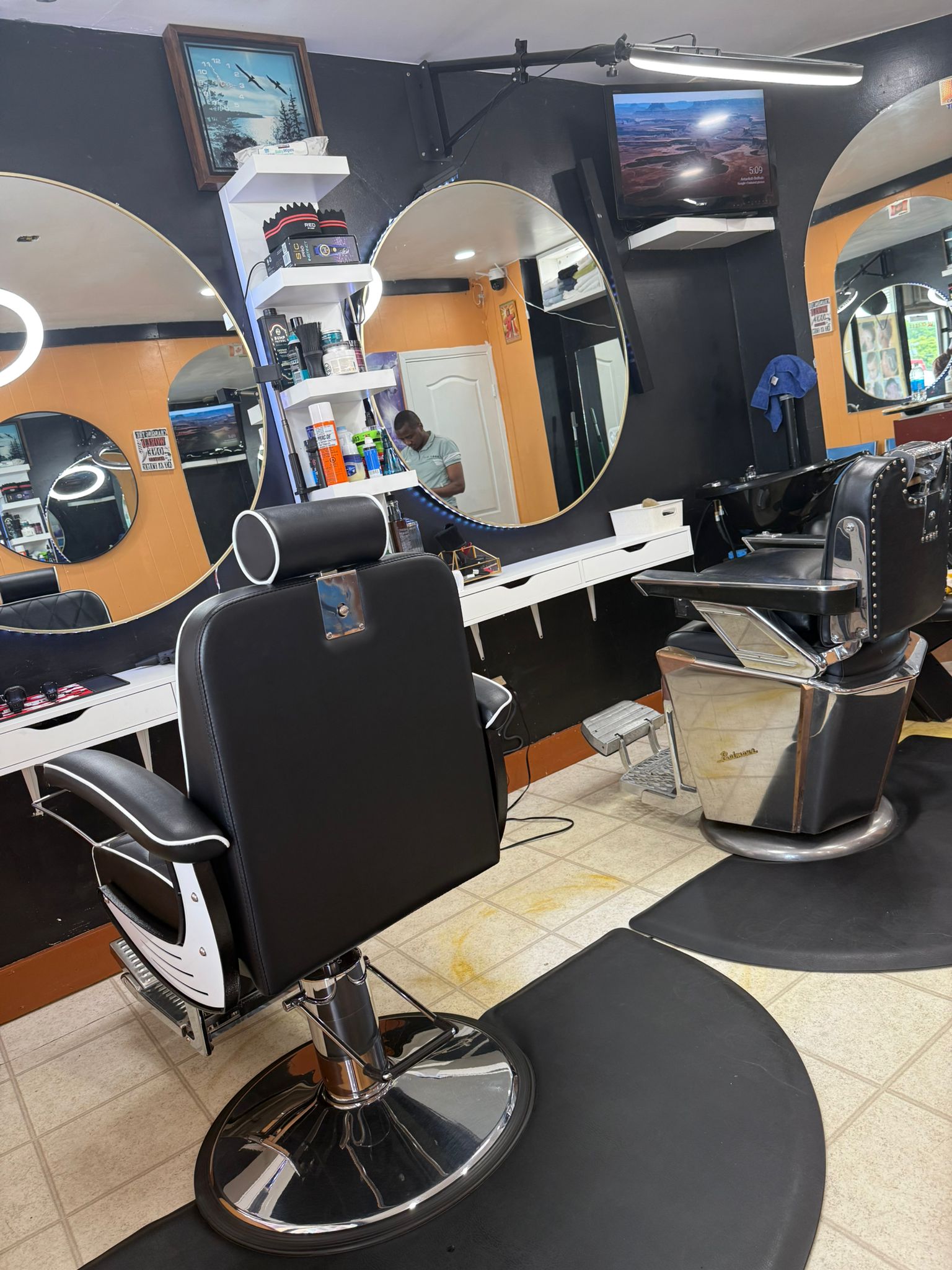 Barbershop interior